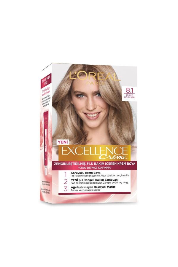 رنگ مو اورجینال برند L oreal paris مدل Excellence Creme 81 کد 824817534 - Image 4