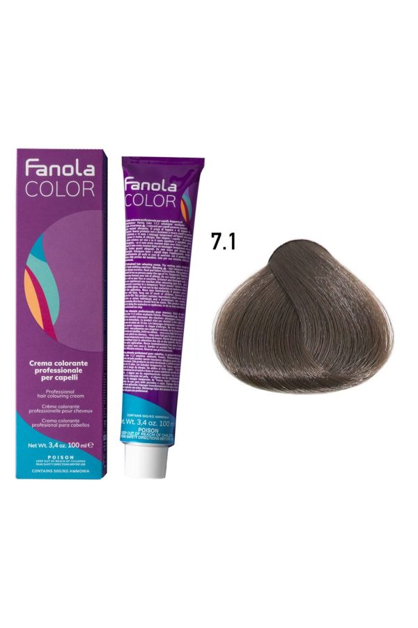 رنگ مو اورجینال برند Fanola مدل Medium Ash Blonde 71 کد 353791451