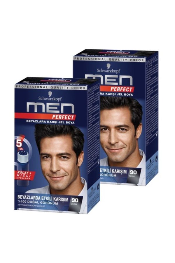 رنگ مو اورجینال برند Men perfect مدل Perfect Saç Boyası 90 کد 31347490