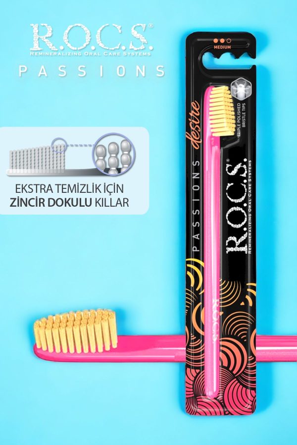 مسواک دستی اورجینال برند R o c s مدل Passıons Diş Fırçası Desire کد 304899233