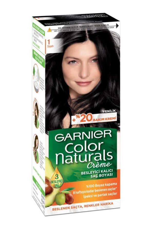 رنگ مو اورجینال برند Garnier مدل Color Naturals Saç Boyası 1 کد 4701049 - Image 2