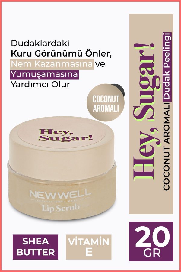 کرم لب اورجینال برند New well مدل Coconut Flavored Lip Scrub 20gr کد 752690097