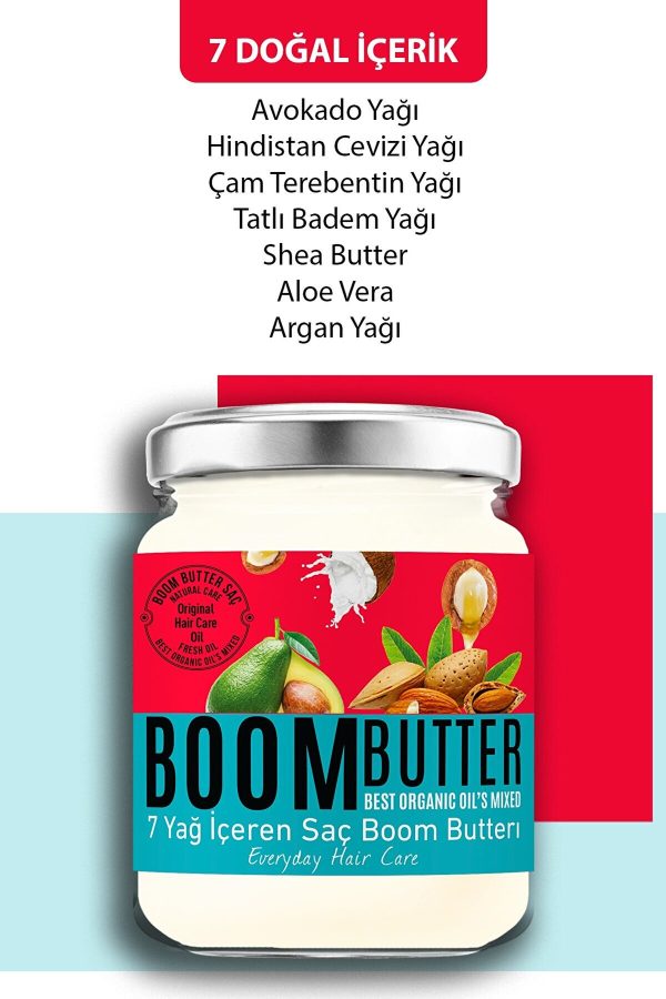 روغن و سرم مو اورجینال برند Boom butter مدل Hair Oil 190 ml کد 79142246 - Image 2