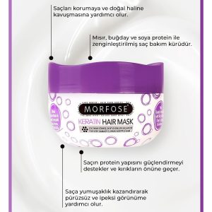 ماسک مو اورجینال برند Morfose مدل Keratinli Saç Maskesi 500 Ml کد 47456708