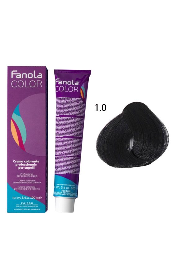 رنگ مو اورجینال برند Fanola مدل Black 10 کد 353964310