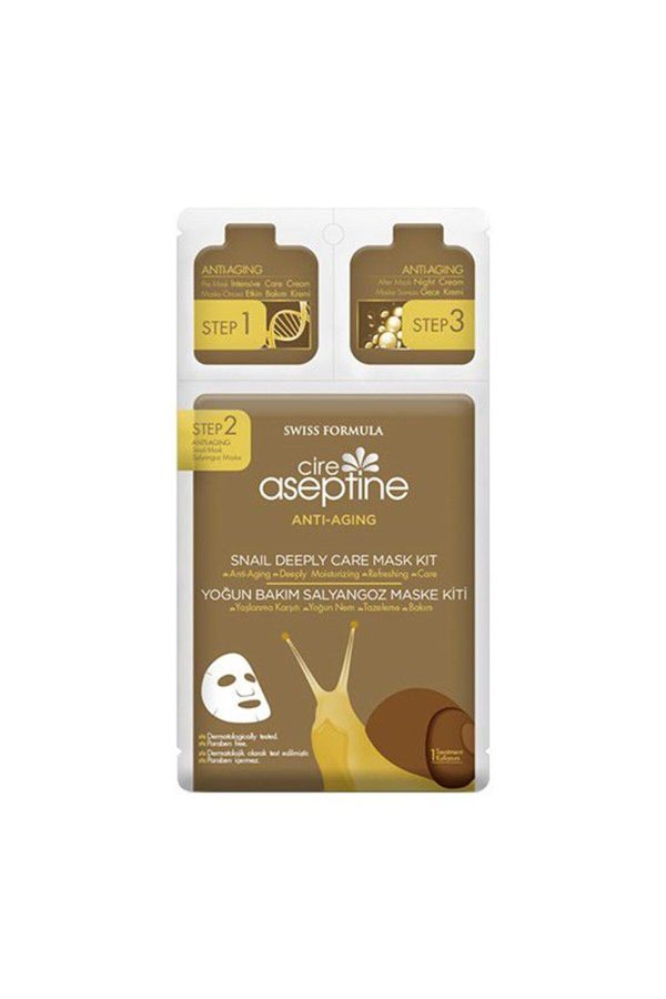 ماسک صورت اورجینال برند Cire aseptine مدل Yoğun Bakım Salyangoz Yüz Maskesi کد 33961493