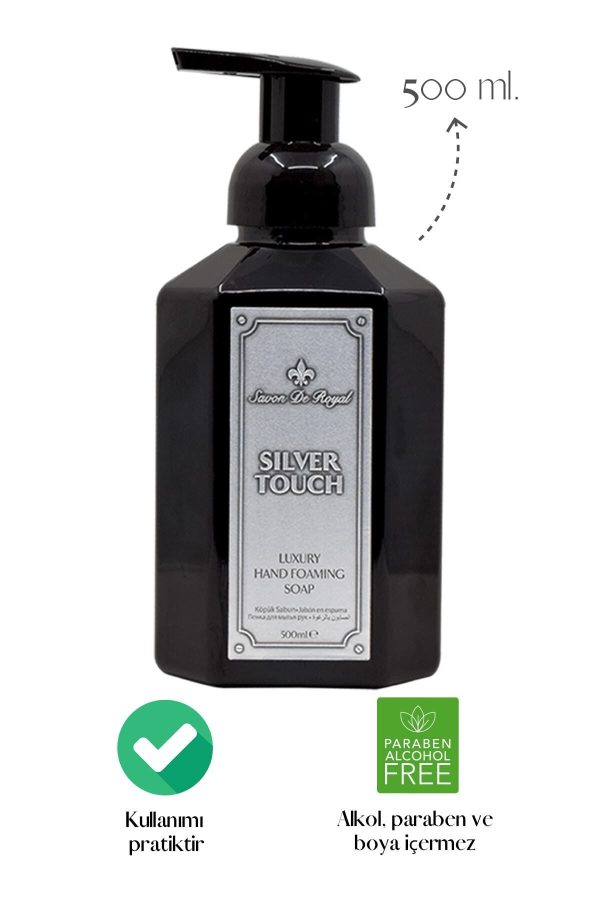 صابون مایع اورجینال برند Savon de royal مدل Silver Touch 500 Ml کد 43351981 - Image 2