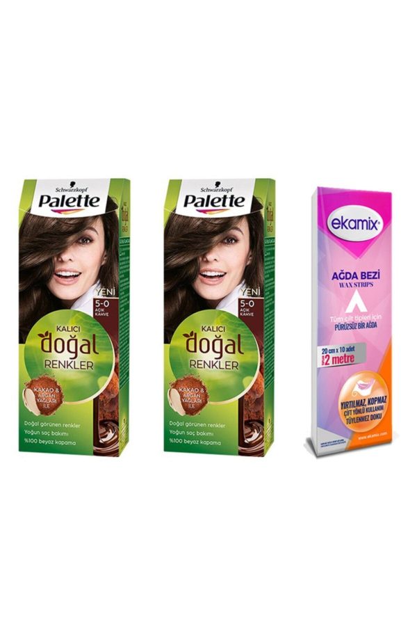 رنگ مو اورجینال برند Palette مدل Açık Kahve 2 Adet کد 89665522