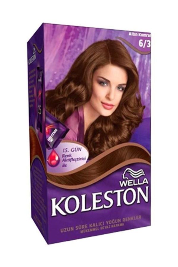 رنگ مو اورجینال برند Wella مدل 63 Altin Kumral کد 1233572