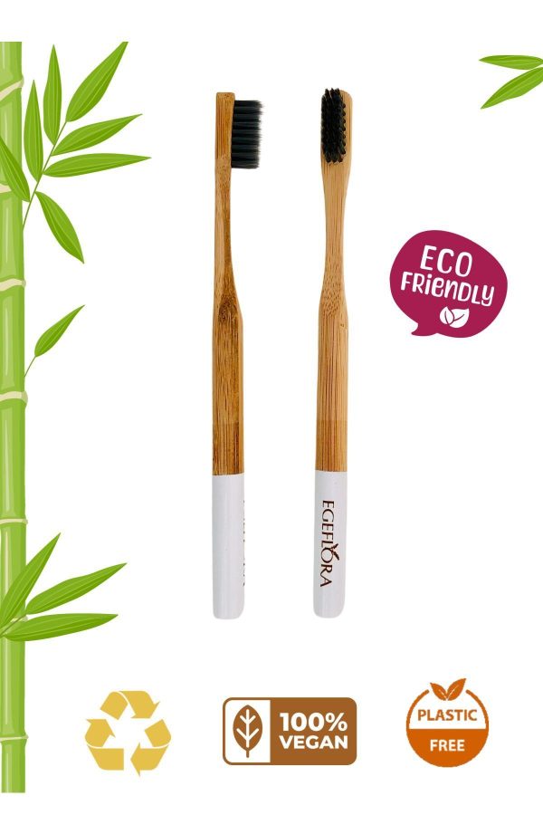 مسواک دستی اورجینال برند Egeflora مدل Bamboo Toothbrush Adult White کد 33024358