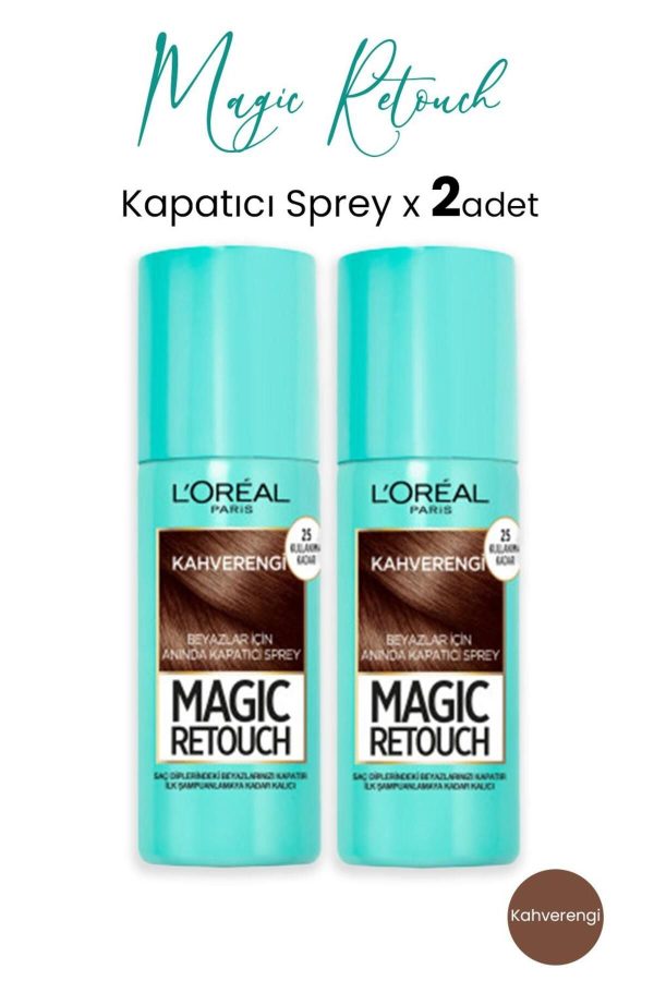 رنگ مو اورجینال برند L oreal paris مدل Kapatıcı Sprey Kahverengi 75 ml کد 736187123