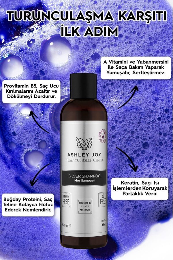 شامپو اورجینال برند Ashley joy مدل Silver Mor Shampoo 250ml کد 66331612 - Image 3
