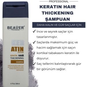 شامپو اورجینال برند Beaver professional مدل Beaver-keratin Hair Thickening Şampuan-200ml کد 305252864