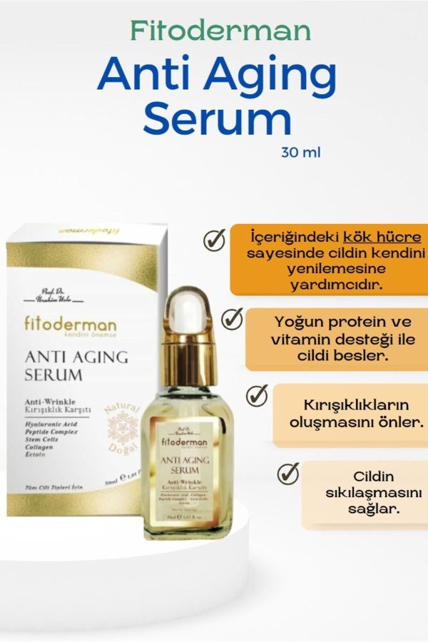 سرم پوست اورجینال برند Fitoderman مدل Anti Aging Yüz Serumu کد 97776715