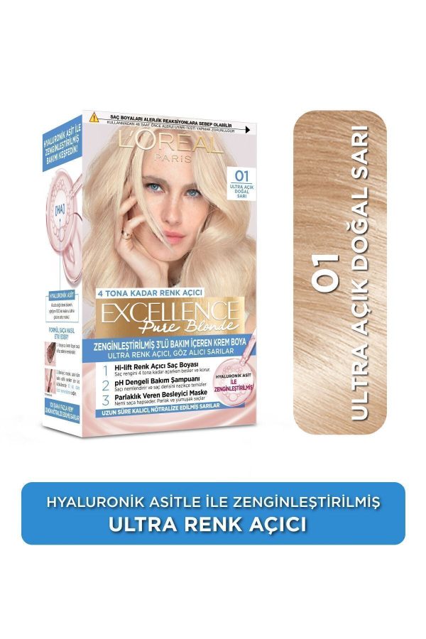 رنگ مو اورجینال برند L oreal paris مدل Excellence Creme Saç Boyası کد 1262228