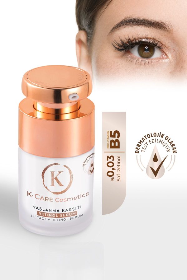 سرم پوست اورجینال برند K k care cosmetics مدل **RETINOL SERUM - ANTI-AGING** کد 799477987 - Image 2