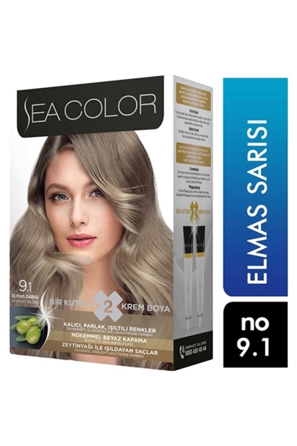رنگ مو اورجینال برند Sea color مدل 91 Elmas Sarısı کد 38993800