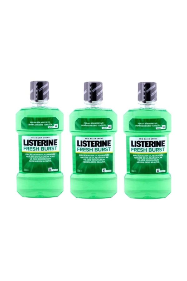 دهانشویه اورجینال برند Listerine مدل Fresh Burst Green Mouthwash کد 35520842