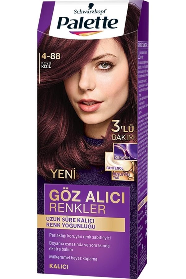 رنگ مو اورجینال برند Palette مدل Koyu Kızıl Saç Boyası کد 353881873
