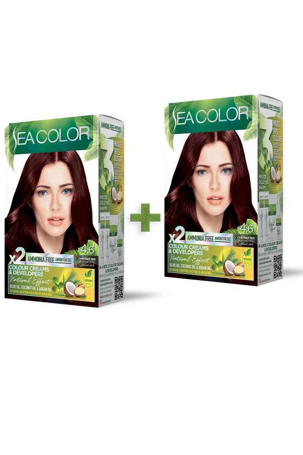 رنگ مو اورجینال برند Sea color مدل Natural Effect 46 Kestane Kızılı کد 183075725