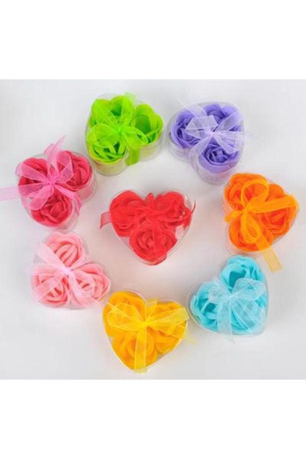 صابون جامد اورجینال برند Mirilshop مدل Heart-shaped rose-shaped soap mini کد 754239297 - Image 2