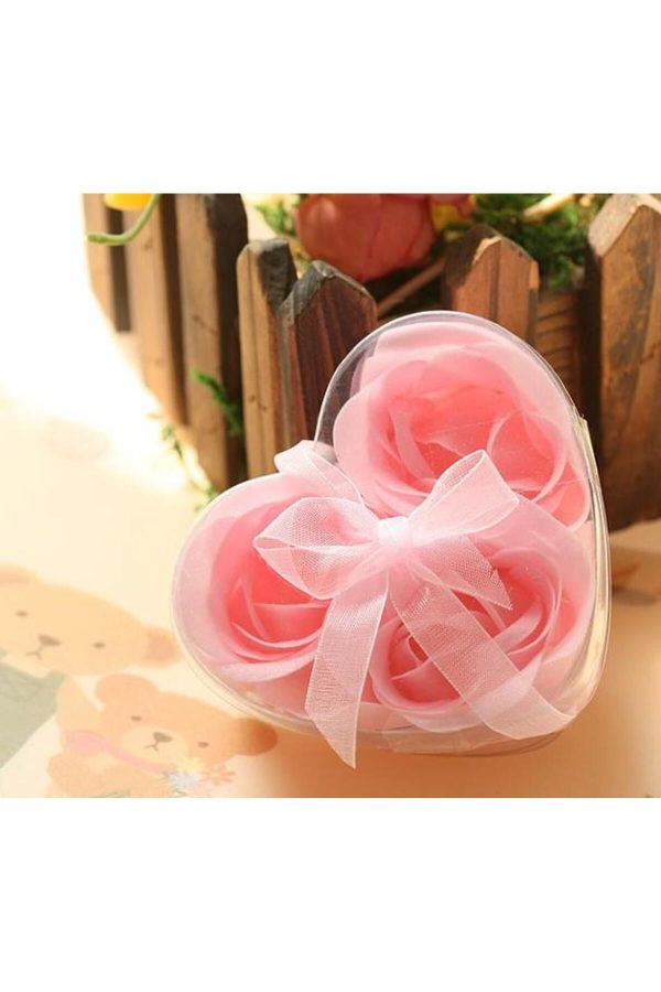 صابون جامد اورجینال برند Mirilshop مدل Heart-shaped rose-shaped soap mini کد 754239297 - Image 3