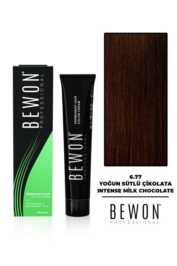 رنگ مو اورجینال برند Bewon مدل Yoğun Sütlü Çikolata 677 کد 774099851