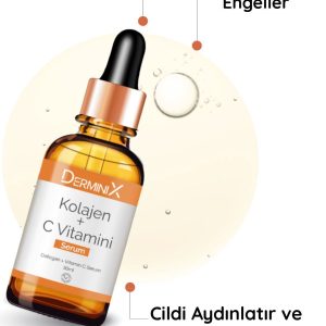 سرم پوست اورجینال برند Derminix مدل Collagen C Vitamin Serum کد 96144330