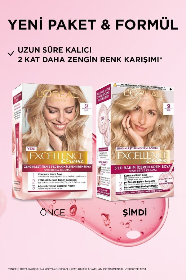 رنگ مو اورجینال برند L oreal paris مدل Excellence Creme Saç Boyası کد 1262246 - Image 2