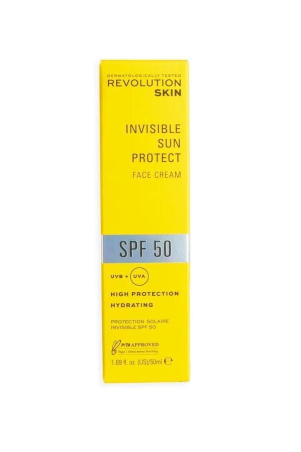 ضد آفتاب صورت اورجینال برند Revolution مدل INVISIBLE GÜNEŞ KRM SPF50 50ML کد 742680141