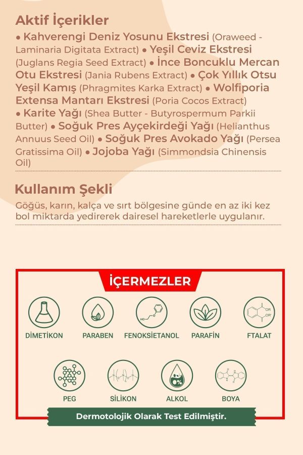 کرم رفع ترک بدن اورجینال برند Momwell مدل Organik Çatlak Önleyici Krem 200ml کد 746143439 - Image 3