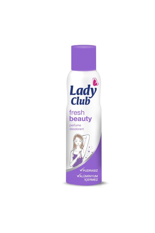دئودورانت اورجینال برند Lady club مدل Fresh Beauty Pudrasız Deodorant کد 449440862