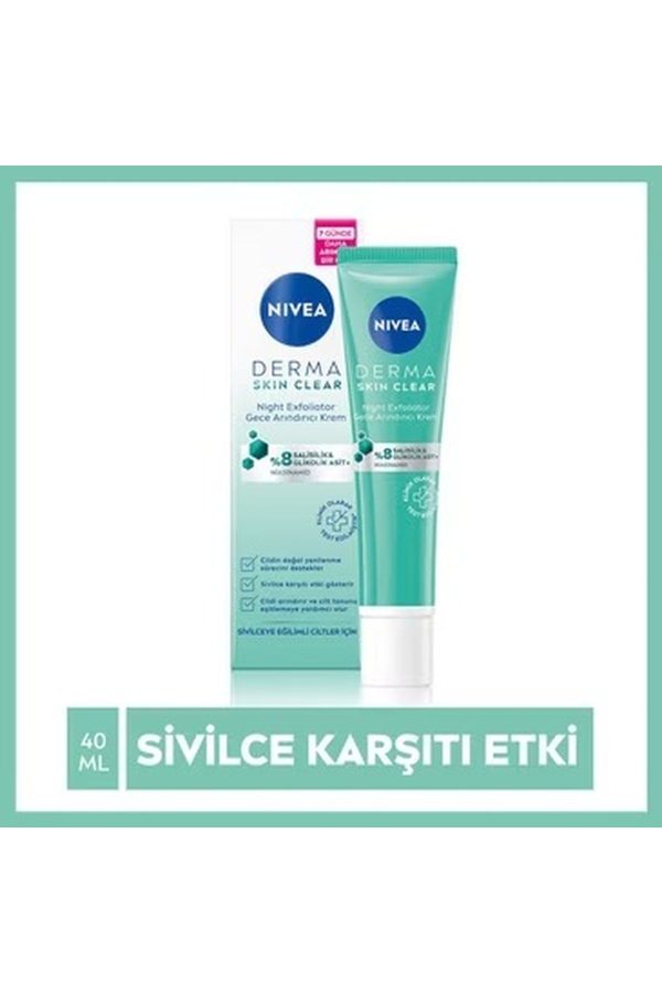 کرم صورت اورجینال برند Nivea مدل Derma Skin Clear Night Exfoliator کد 802952862 - Image 2