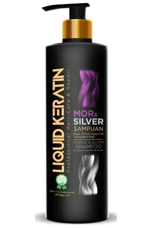 شامپو اورجینال برند Liquid keratin مدل Keratinli Mor & Silver Şampuan کد 631616545
