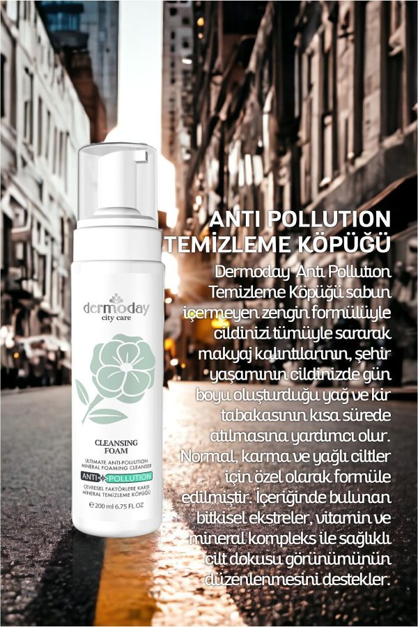 پاک کننده صورت اورجینال برند Dermoday مدل Anti-Pollution Facial Cleansing Foam کد 77706960 - Image 2