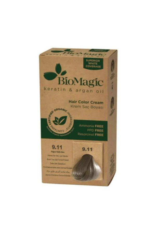 رنگ مو اورجینال برند Biomagic مدل 911 Yogun Küllü Sarı کد 779307105
