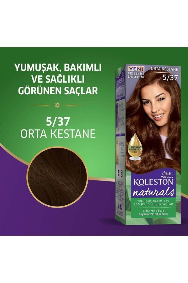 رنگ مو اورجینال برند Wella مدل Orta Kestane 5/37 کد 380386192 - Image 2