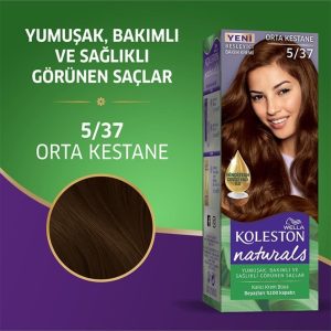 رنگ مو اورجینال برند Wella مدل Naturals 5/37 Medium Chestnut کد 266717028