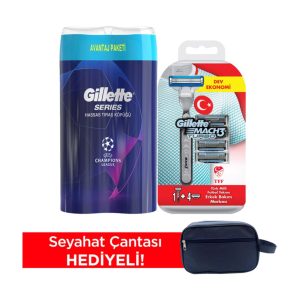 ژیلت و ریش تراش اورجینال برند Gillette مدل Mach 3 Turbo کد 36404246