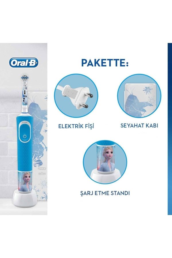 مسواک برقی اورجینال برند Oral b مدل D100 Frozen کد 31255470 - Image 2
