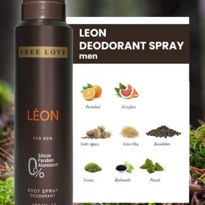 دئودورانت اورجینال برند Free love مدل Leon Erkek Deodorant 150 ml کد 231052782