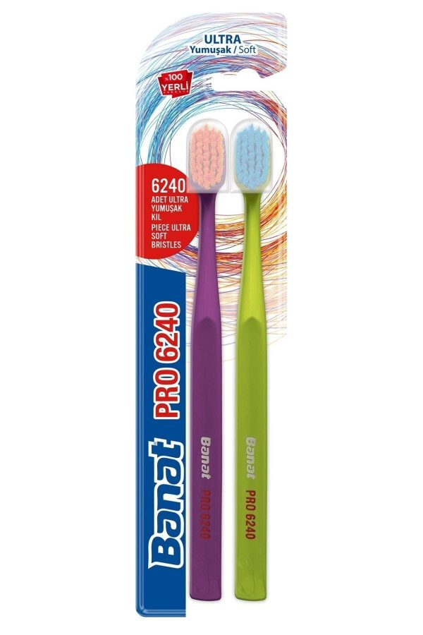 مسواک دستی اورجینال برند Banat مدل Pro 6240 Ultra Yumuşak کد 121778063 - Image 2