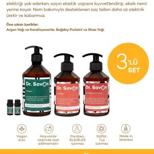ست مراقبت از مو اورجینال برند Dr savon مدل Anti-Static Treatment 3-Piece Set کد 114454843