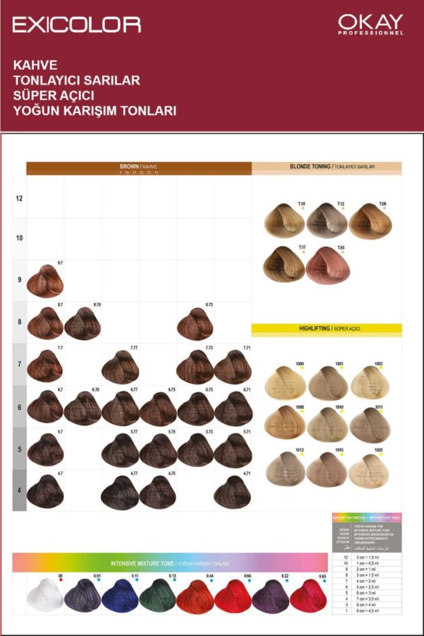 رنگ مو اورجینال برند Exicolor مدل Saç Boyası Tüp 60 Ml کد 687763119 - Image 5