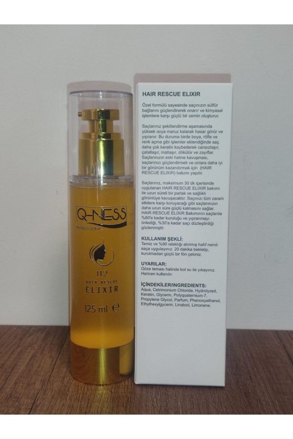 روغن و سرم مو اورجینال برند Q ness professional مدل 112 Hair Rescue Elixir کد 739065104 - Image 5