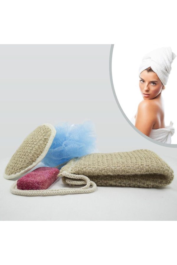 لیف و اسفنج حمام اورجینال برند Indiriminvar مدل 4 Piece Bath Washcloth Set کد 46013179 - Image 6