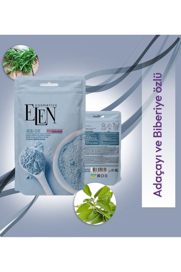 ماسک صورت اورجینال برند Elen cosmetics مدل Blue Clay Mask کد 777673160 - Image 2
