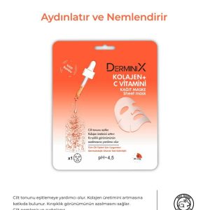 ماسک صورت اورجینال برند Derminix مدل Collagen C Vitamin Paper Mask کد 199465054