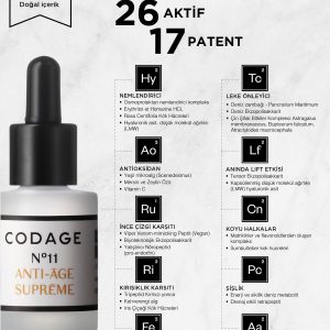 سرم دور چشم اورجینال برند Codage مدل Anti-aging Supreme N°11 – Serum کد 383049312