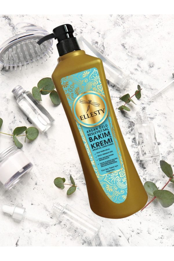 کرم مو اورجینال برند Ellesty مدل Argan Yağı Saç Kremi 900ml کد 101957821 - Image 7